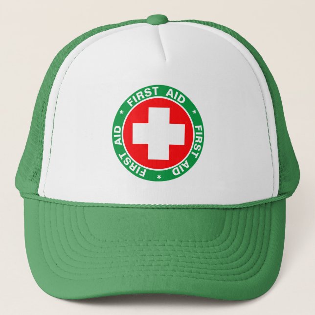 First Aid - Medic (Cross) - Ambulance, Help Trucker Hat (Front)