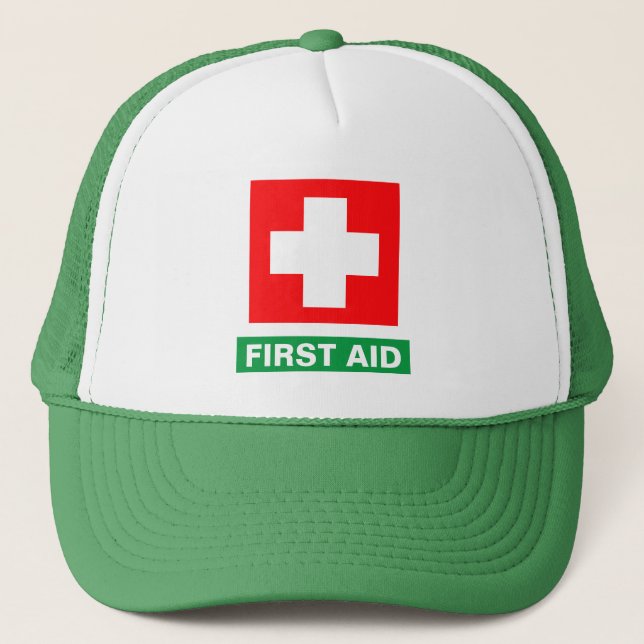 First Aid - Medic (Cross) - Ambulance, Help Trucker Hat (Front)