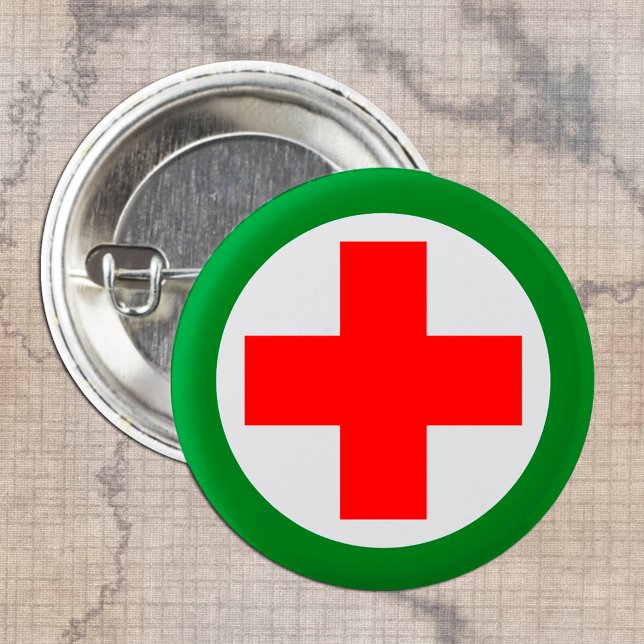 First Aid - Medic (Red Cross) - Ambulance, Help 6 Cm Round Badge (Creator Uploaded)