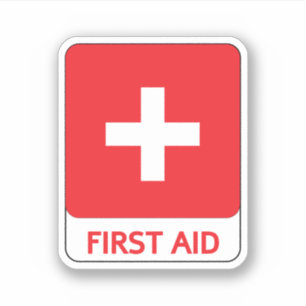 FIRST AID MEDICAL BOX STICKER FOR EMERGENCY