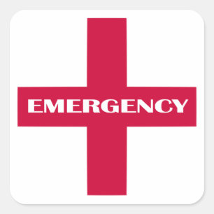 First Aid Supplies / Emergency Kit Square Sticker