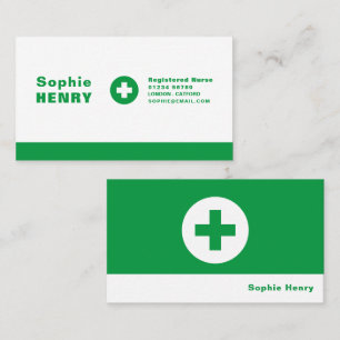 First Aid Symbol, General Practitioner, Nurse Business Card