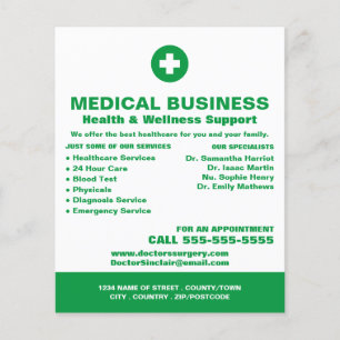 First Aid Symbol, General Practitioner, Nurse Flyer