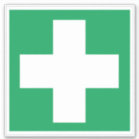 First Aid Symbol Sticker