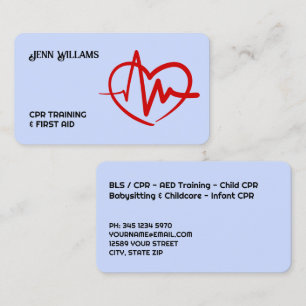 First Aid Trainer Business Card
