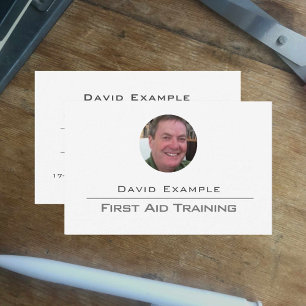 First Aid Training with Photo of Holder Business Card