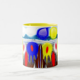 First Alien Invasion Two-Tone Coffee Mug