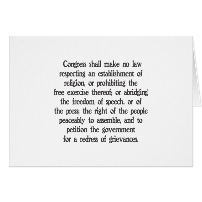 First Amendment (Front Horizontal)