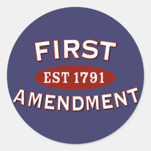 First Amendment Classic Round Sticker