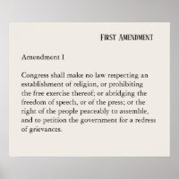 First Amendment Constitution Freedom of Speech