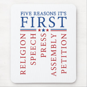 First Amendment Freedom of Speech Protest Rally Mouse Mat