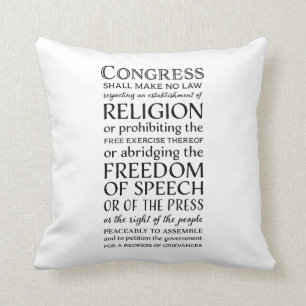 First Amendment Freedoms - Defend Your Rights Cushion