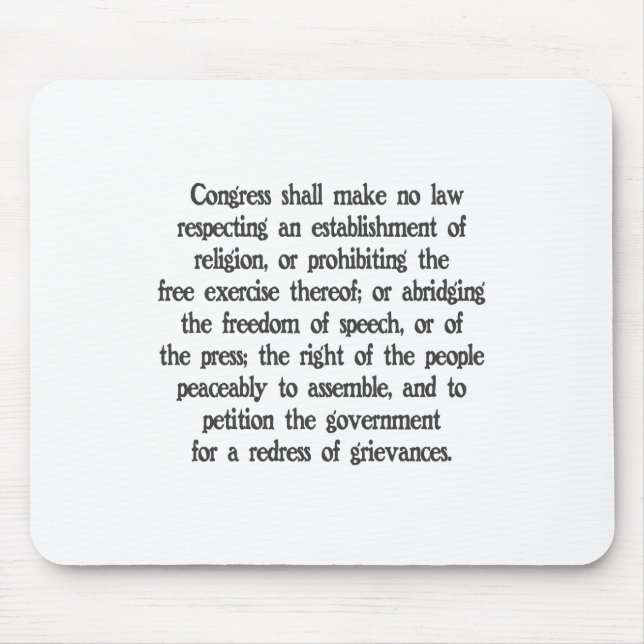 First Amendment Mouse Mat (Front)