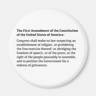First Amendment of the Constitution Magnet