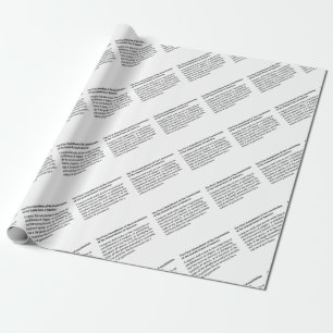 First Amendment of the Constitution Wrapping Paper