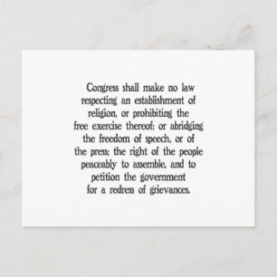 First Amendment Postcard