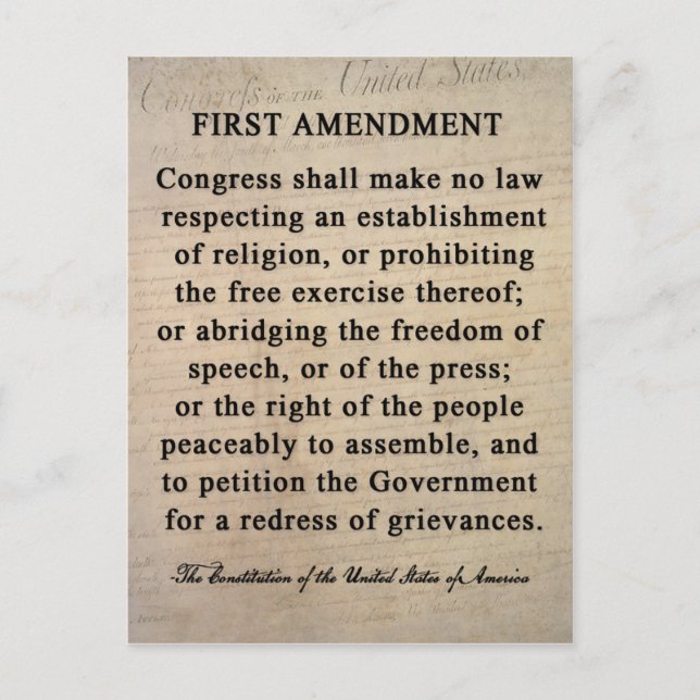 First Amendment Postcards (Front)