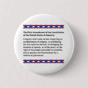 First Amendment Rights 6 Cm Round Badge