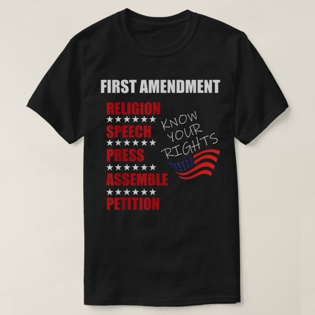 First Amendment Rights Audit United States Constit T-Shirt (Design Front)