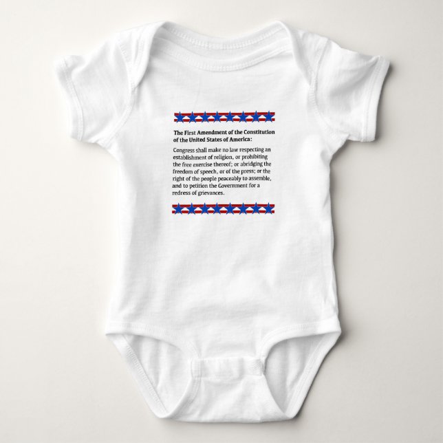 First Amendment Rights Baby Bodysuit (Front)