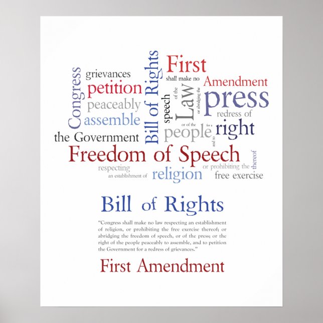 First Amendment Rights - Free Speech  / Expression Poster (Front)