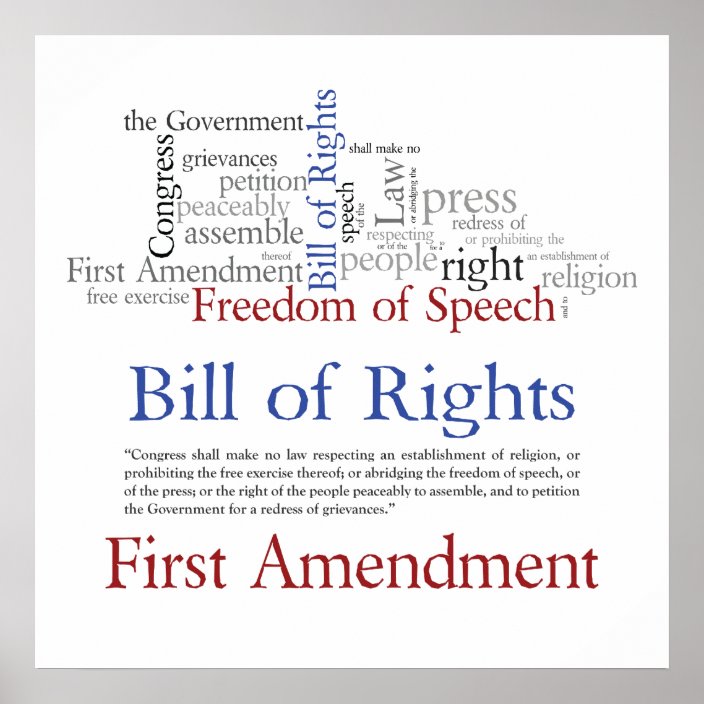 First Amendment Rights - Freedom of Speech Poster | Zazzle.co.uk