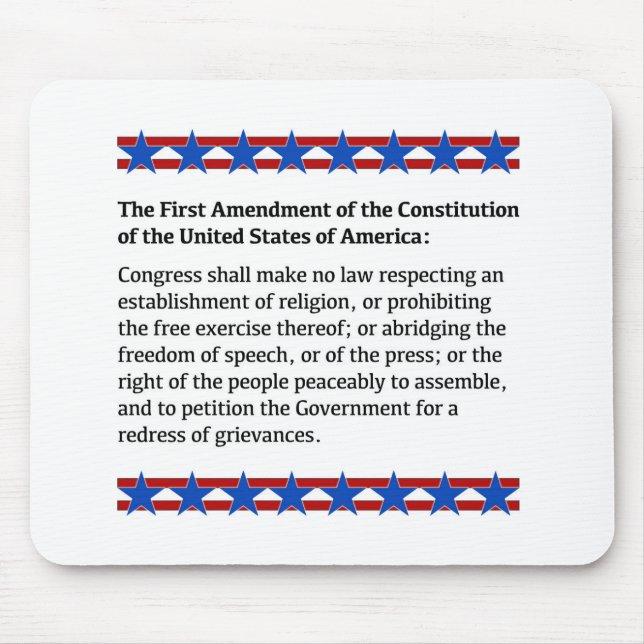 First Amendment Rights Mouse Mat (Front)