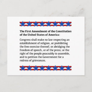 First Amendment Rights Postcard