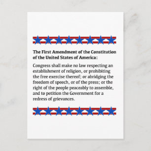 First Amendment Rights Postcard