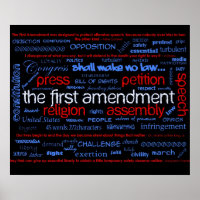First Amendment 'Wordle' Poster