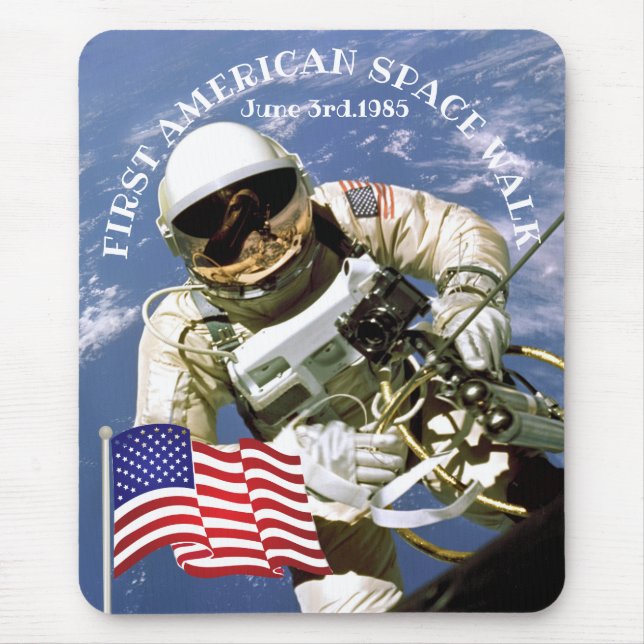 First American Astronaut Space Walk Mouse Mat (Front)