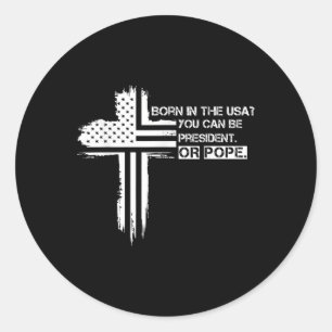 First American Pope Leo Cardinal Robert Prevost Xi Classic Round Sticker