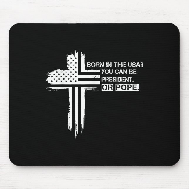 First American Pope Leo Cardinal Robert Prevost Xi Mouse Mat (Front)