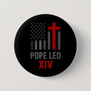 First American Pope Leo Xiv Catholic Religious Men 6 Cm Round Badge