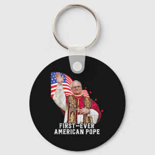 First American Pope Leo Xiv Key Ring