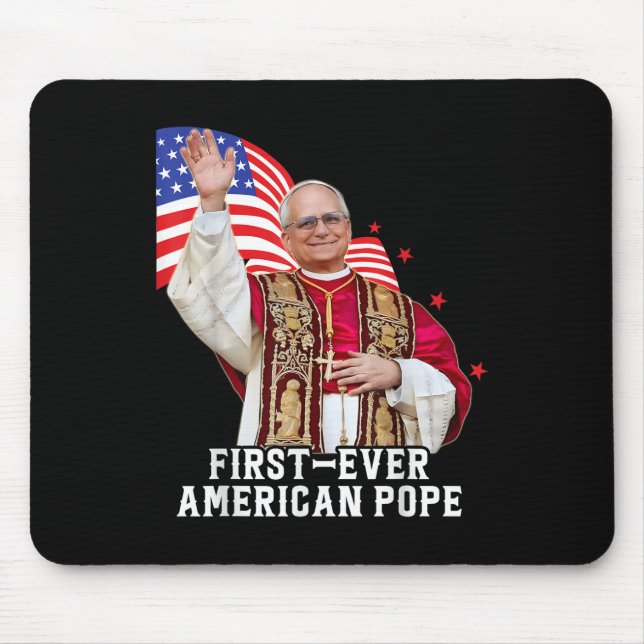 First American Pope Leo Xiv  Mouse Mat (Front)