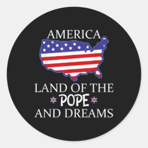 First American Pope Usa Proud Classic Round Sticker