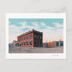 First and I Street CornerLind, WA Postcard