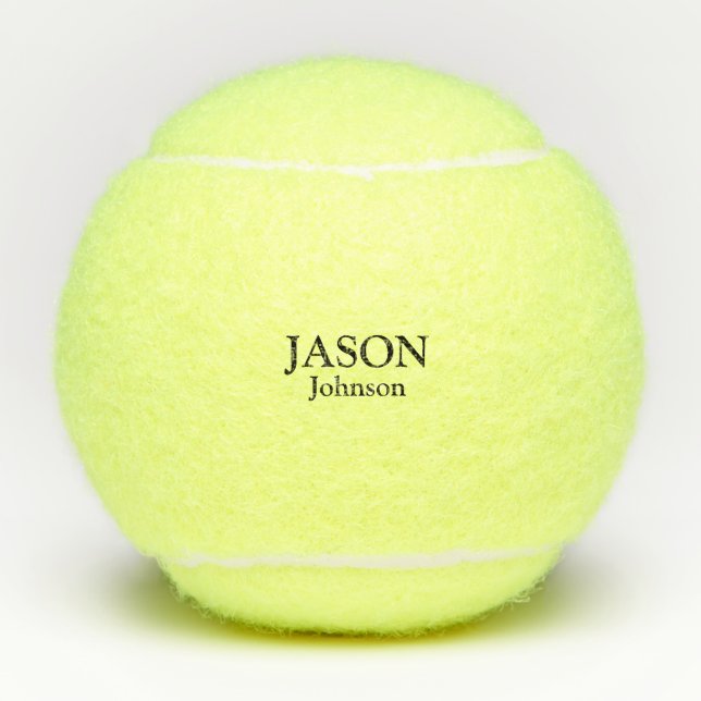 First and Last name Personalised Tennis Balls (Front)