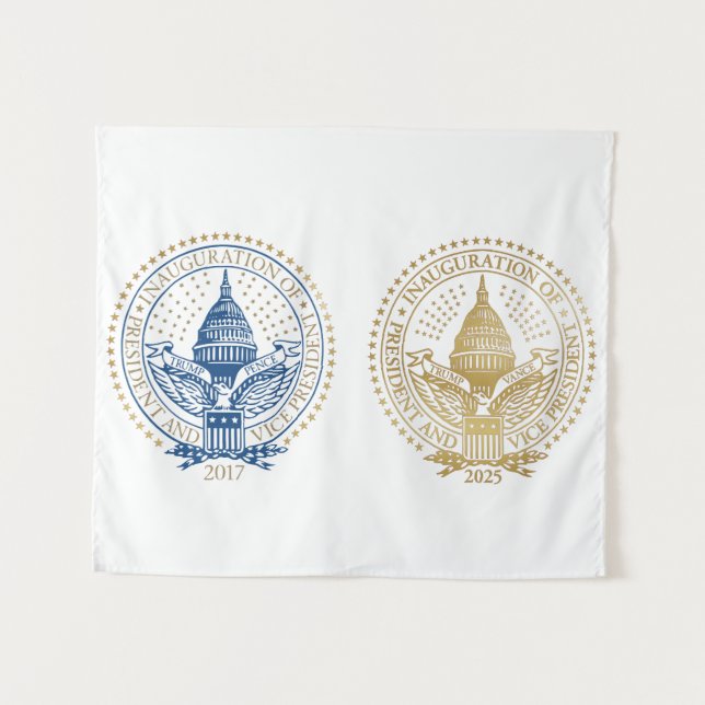 First and Second Inauguration of President Trump Tapestry (Front (Horizontal))