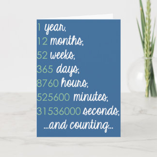 First Anniversary Greeting Card