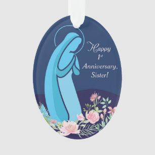 First Anniversary of Religious Life to Nun Mary  Ornament