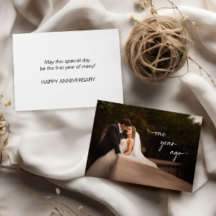 First Anniversary - One Year Ago Happy Anniversary Card