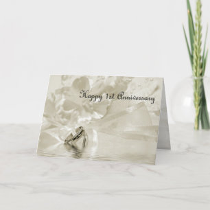 First Anniversary Sepia Card