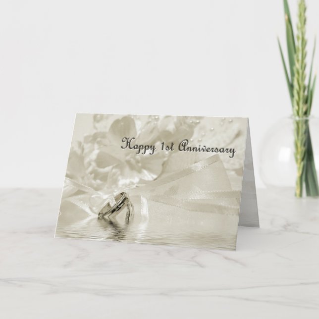 First Anniversary Sepia Card (Front)