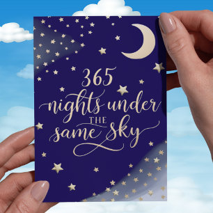 First anniversary stars and moon card