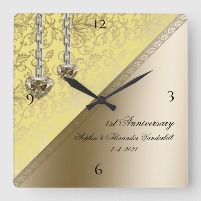 First Anniversary Wall Clock (Front)