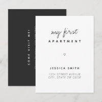 First Apartment New Address Postcard Announcement 