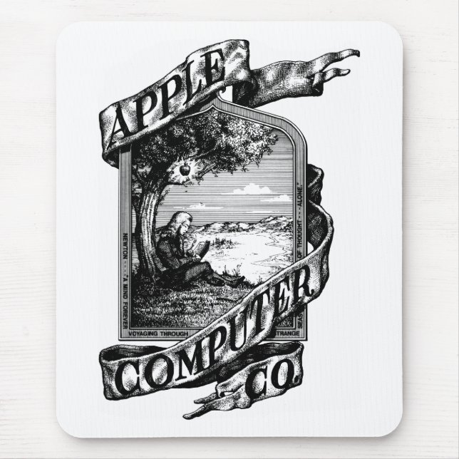 First Apple logo Mouse Mat (Front)