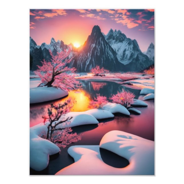 First Ascent Under Wintery Skies Photo Print (Front)